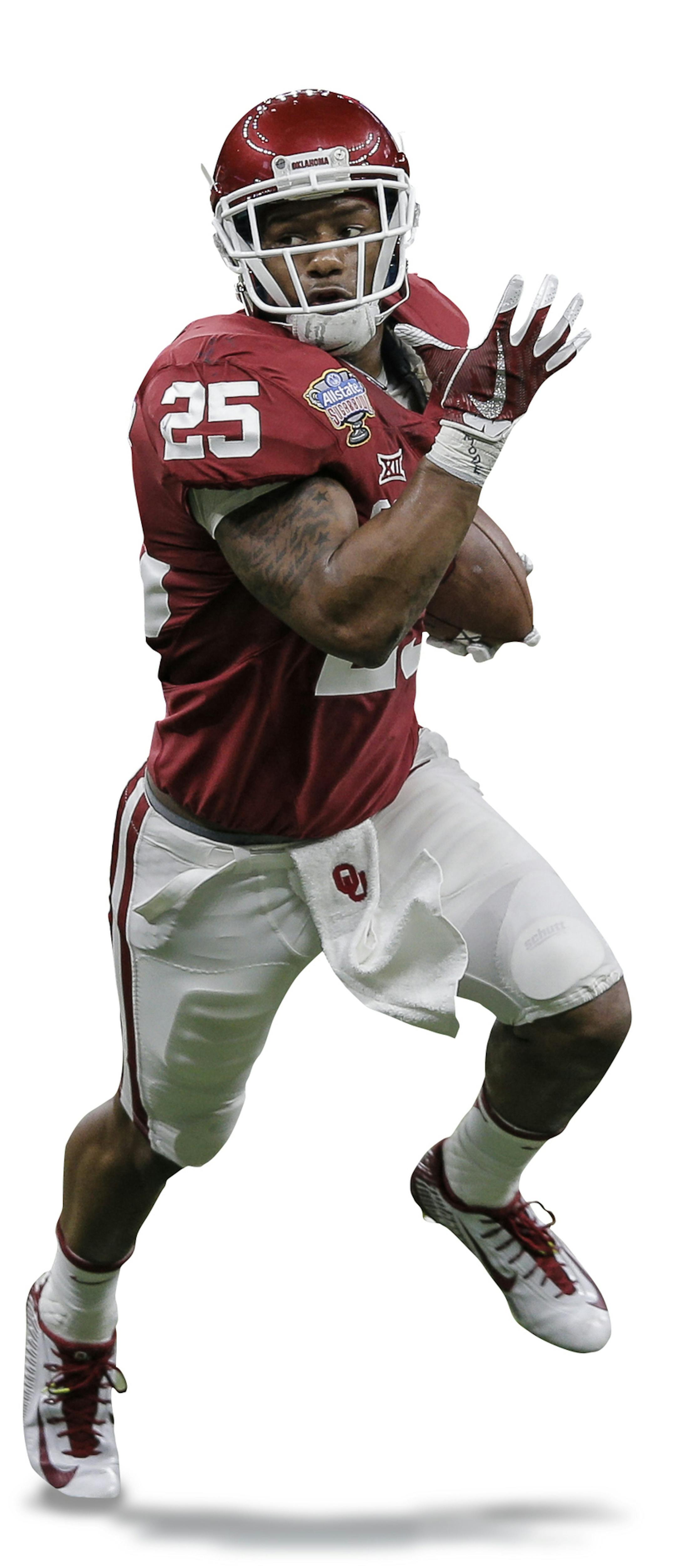 Jan 02, 2017 New Orleans,LA USA: Oklahoma running back Joe Mixon (25) game stats 19 carriers for 101 yards, 2 touchdowns rush for 89 yards during the NCAA Allstate Sugar Bowl football game between Auburn Tigers and the Oklahoma Sooners 35-19 win at Mercedes-Benz Superdome New Orleans, LA. Thurman James / CSM (Cal Sport Media via AP Images) ORG XMIT: CSMAP