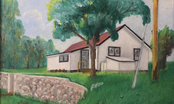 A painting by Uncle Rom's brother Bob is the only surviving image of the cottage.