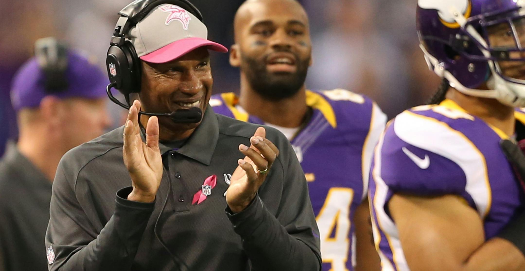 Minnesota Vikings head coach Leslie Frazier.