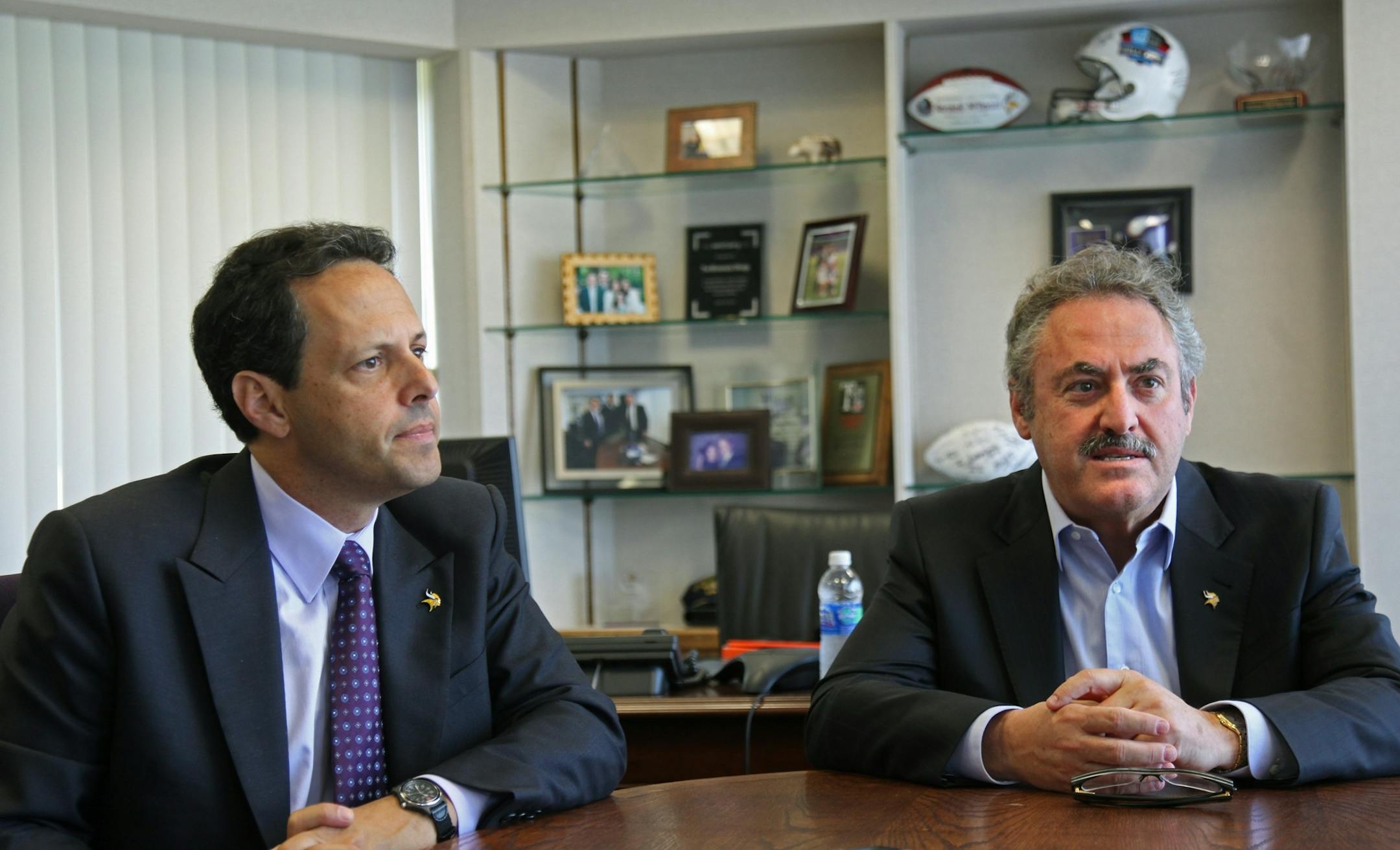 Zygi Wilf and his brother Mark Wilf talked about the business behind the Viking Stadium bill at Winter Park in Eden Prairie, MN, Friday, May 11, 2012. (ELIZABETH FLORES/STAR TRIBUNE) ELIZABETH FLORES � eflores@startribune.com
