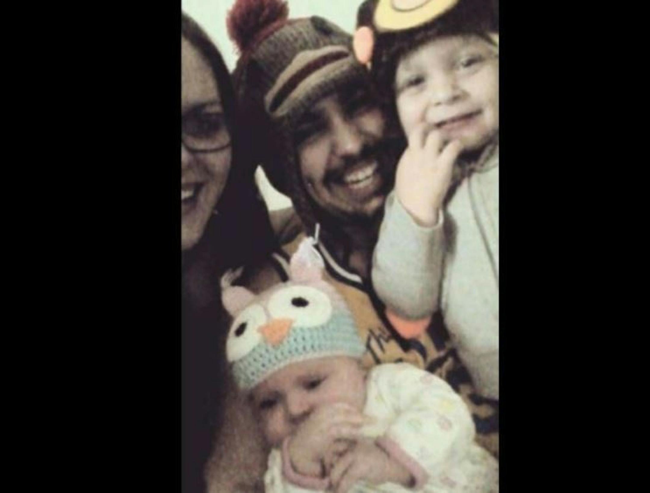 Travis Pennig, with Corrie Pennig and daughter Hayzel and son Orrin.