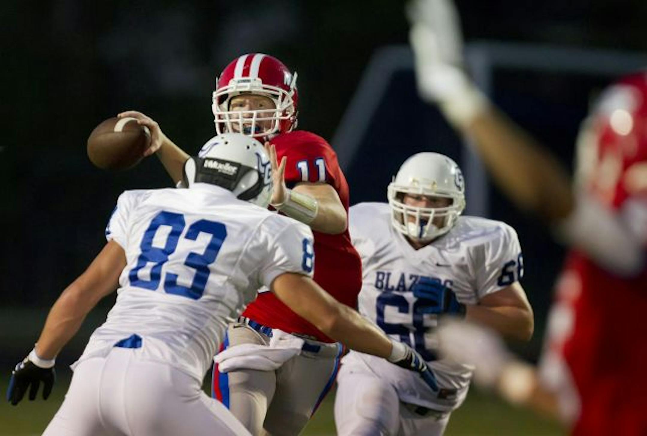 Max Shortell (11, shown playing quarterback last season at Bishop Miege (Kan.) High School, has been impressive as a freshman for the Gophers in preseason practices.