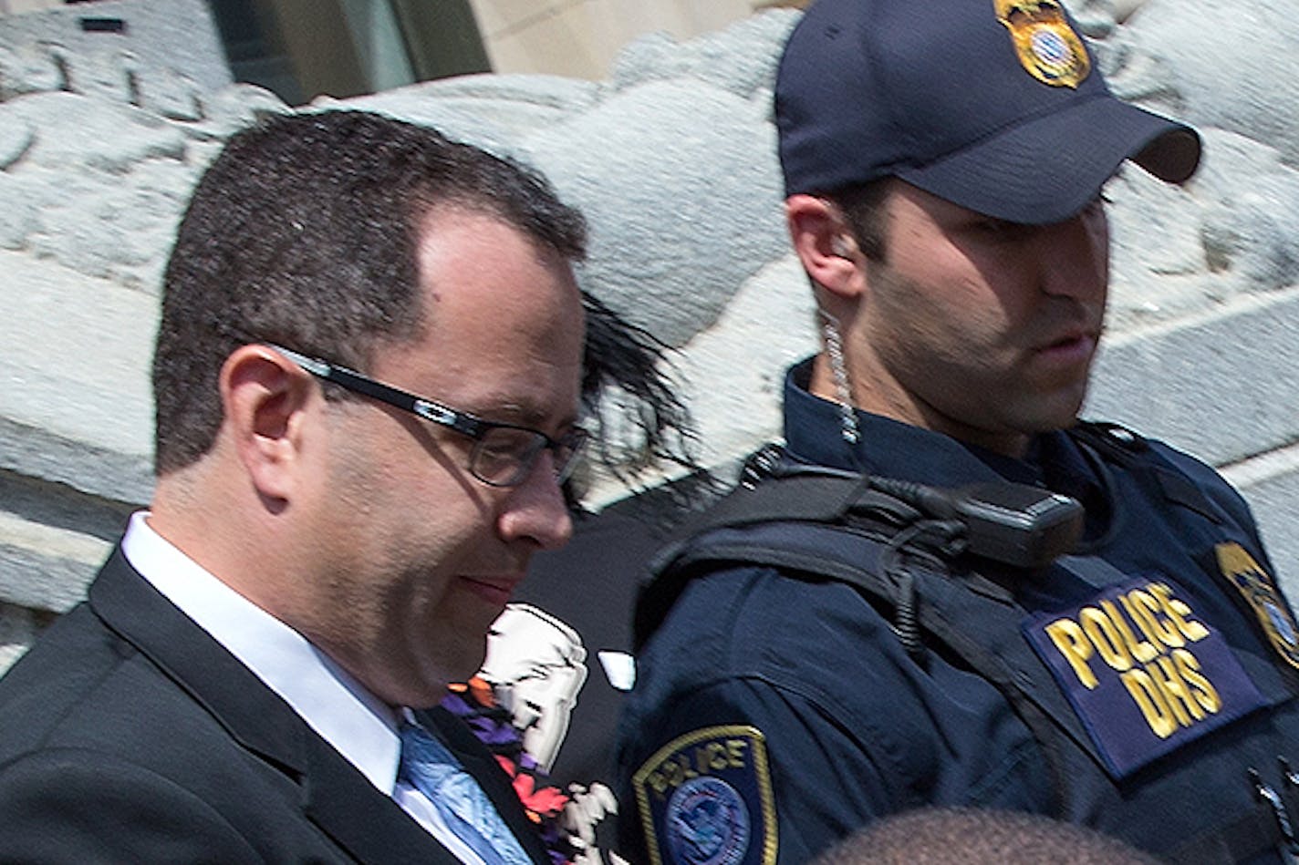 Jared Fogle, left, made a court appearance earlier this month.