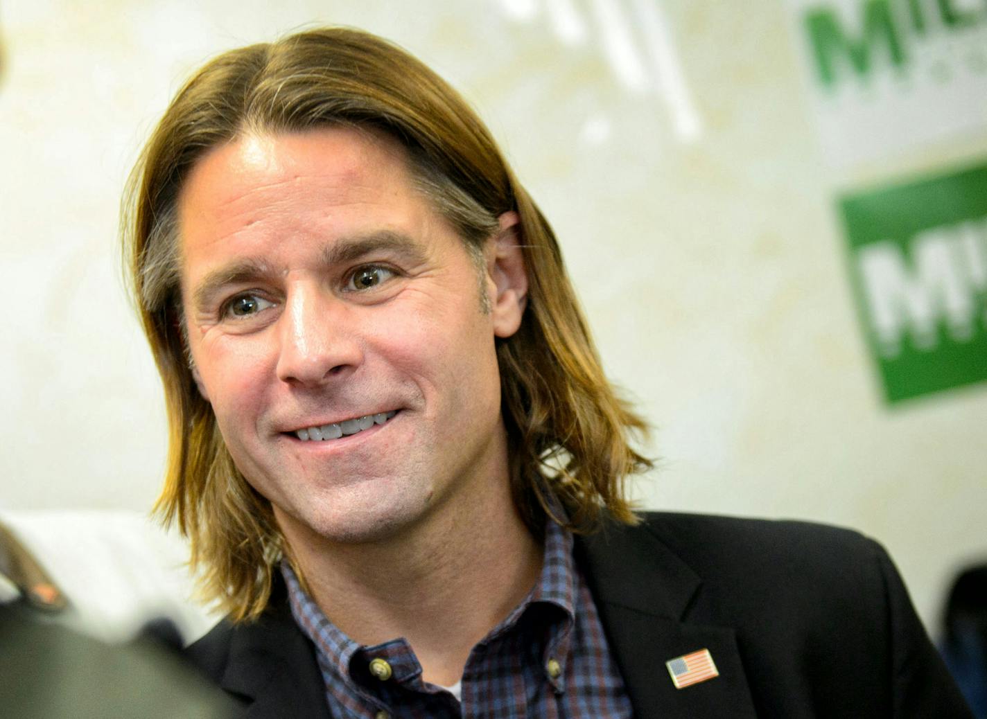 Stewart Mills with his trademark locks intact, in this 2014 file photo.