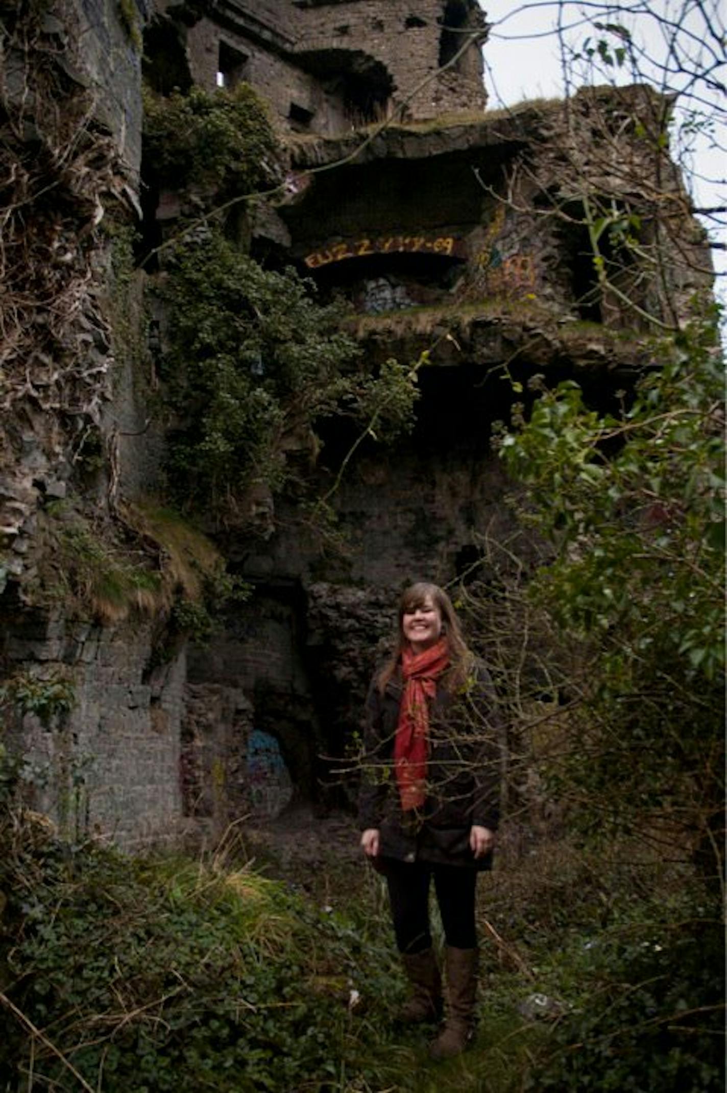 Bridget in front of our favorite Ireland find.