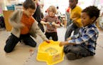 Children played with Beyblades in New York. The Minnesota Department of Commerce will ban certain knockoffs of the popular spinning battle toys.