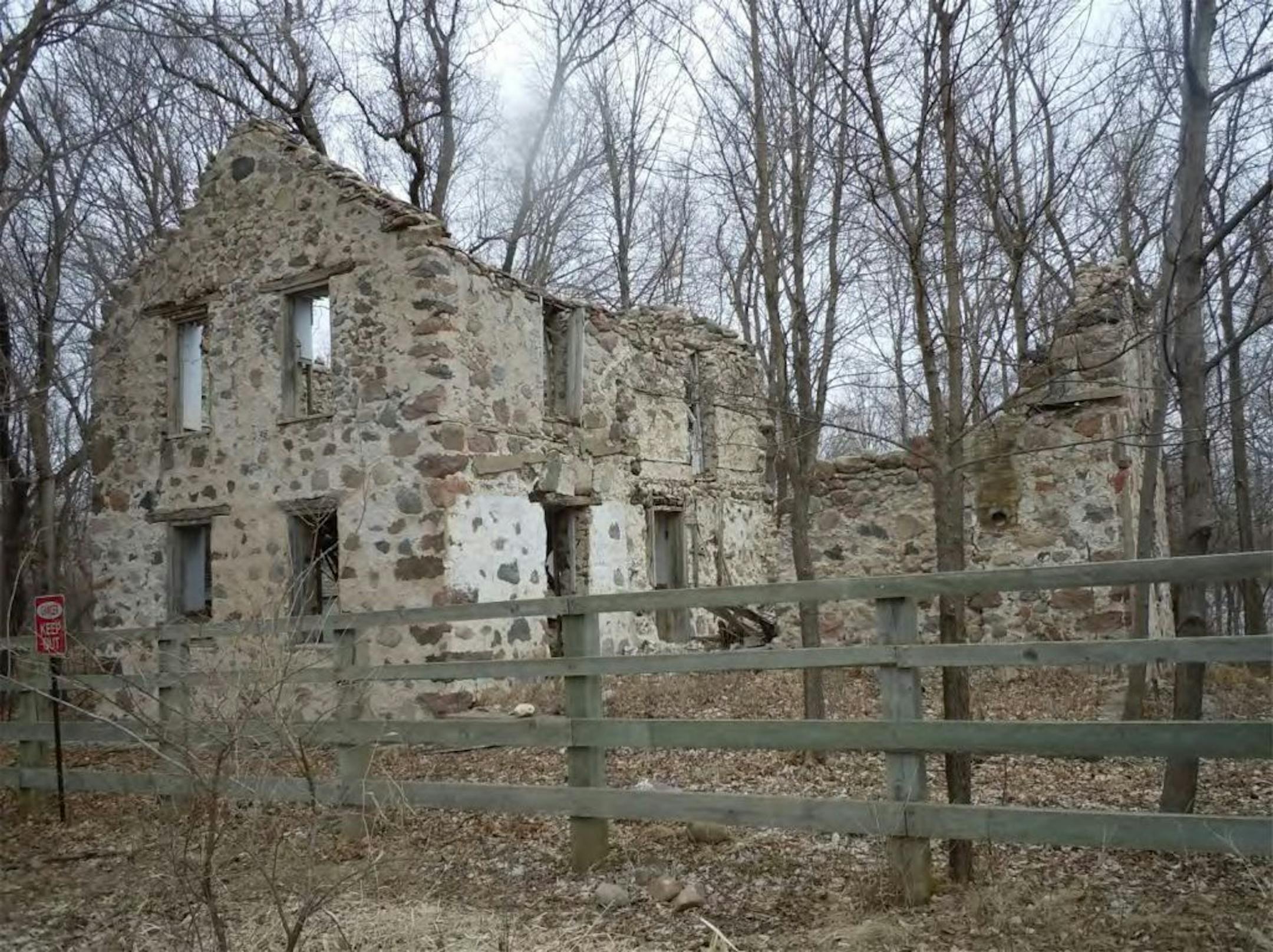 Overview of Schmid Farmhouse Ruin, looking north. Photo by Three Rivers Park District