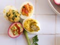 Twelve variations of deviled eggs you can make, from Tex Mex and smoked salmon and Asian peanut and pickled beets.