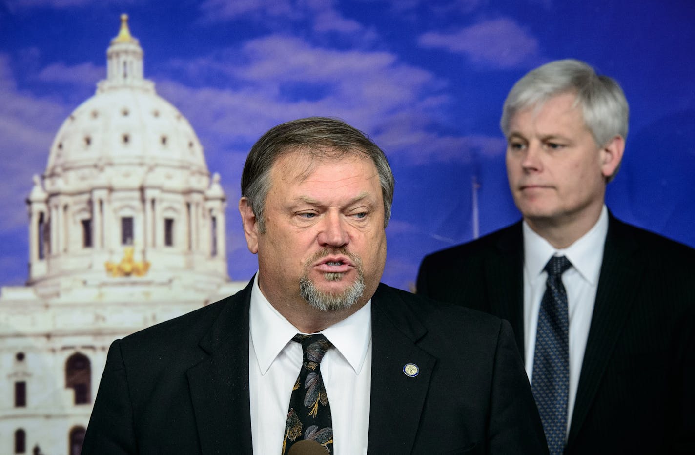 Senate Majority Leader Tom Bakk and House Speaker Paul Thissen , along with key negotiators of the minimum wage measure announced they've come to agreement on raising the minimum wage. ] GLEN STUBBE * gstubbe@startribune.com Monday, April 7, 2014.