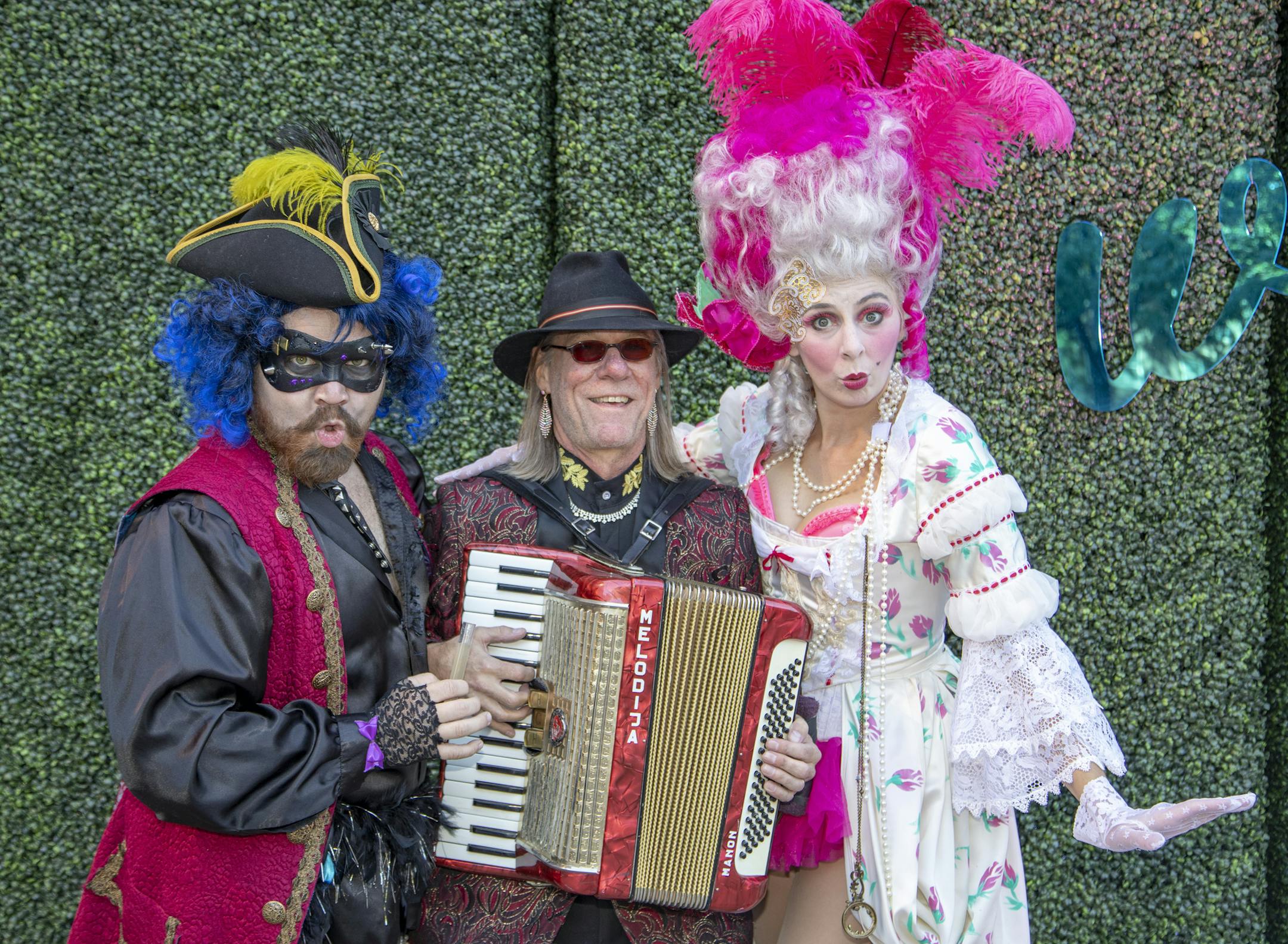 Performers Reed Sigmund, Victor Zupanc and Autumn Ness entertained partygoers.