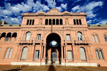 Casa Rosada, the presidential palace in Buenos Aires, Argentina. During a November visit, the country was preparing to elect its new occupant.