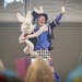 Reigning clown champion Edmund Khong (Captain Dazzle) of Singapore performed during the paradability final competition at the Mall of America for the 
