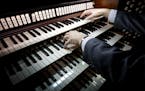 Professor Dean Billmeyer played the newly refurbished pipe organ at Northrop Auditorium. The organ uses almost 7000 pipes.