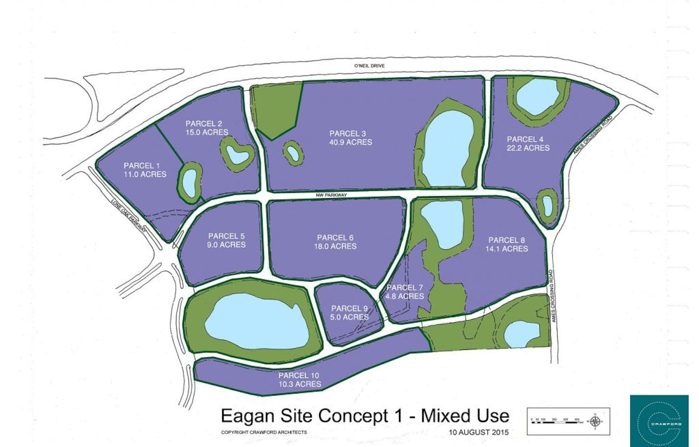 Site plan for Vikings headquarters in Eagan