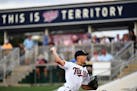 Twins pitcher Jose Berrios, a 14-game winner last year, puts in the time off the mound to get better on it.