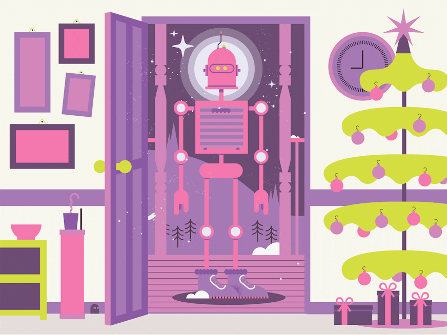 Ai Holiday gift Illustration