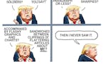 Sack cartoon: Trump's briefing on Russia