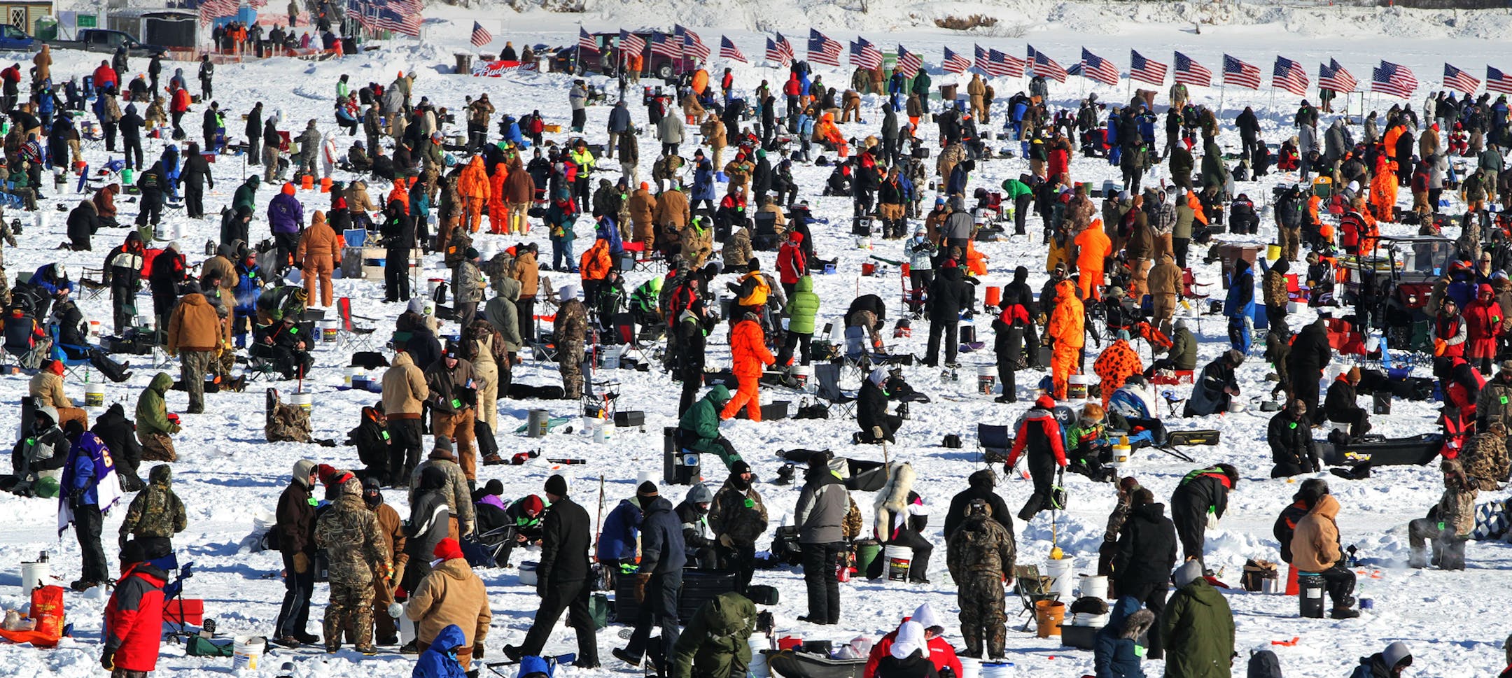 Anglers filled every fishing hole during the 21st Annual Brainerd Jaycees $150,000 Ice Fishing Extravanganza at Gull Lake in 2011. Over 10,000 anglers took part in the event that benefits area charities.