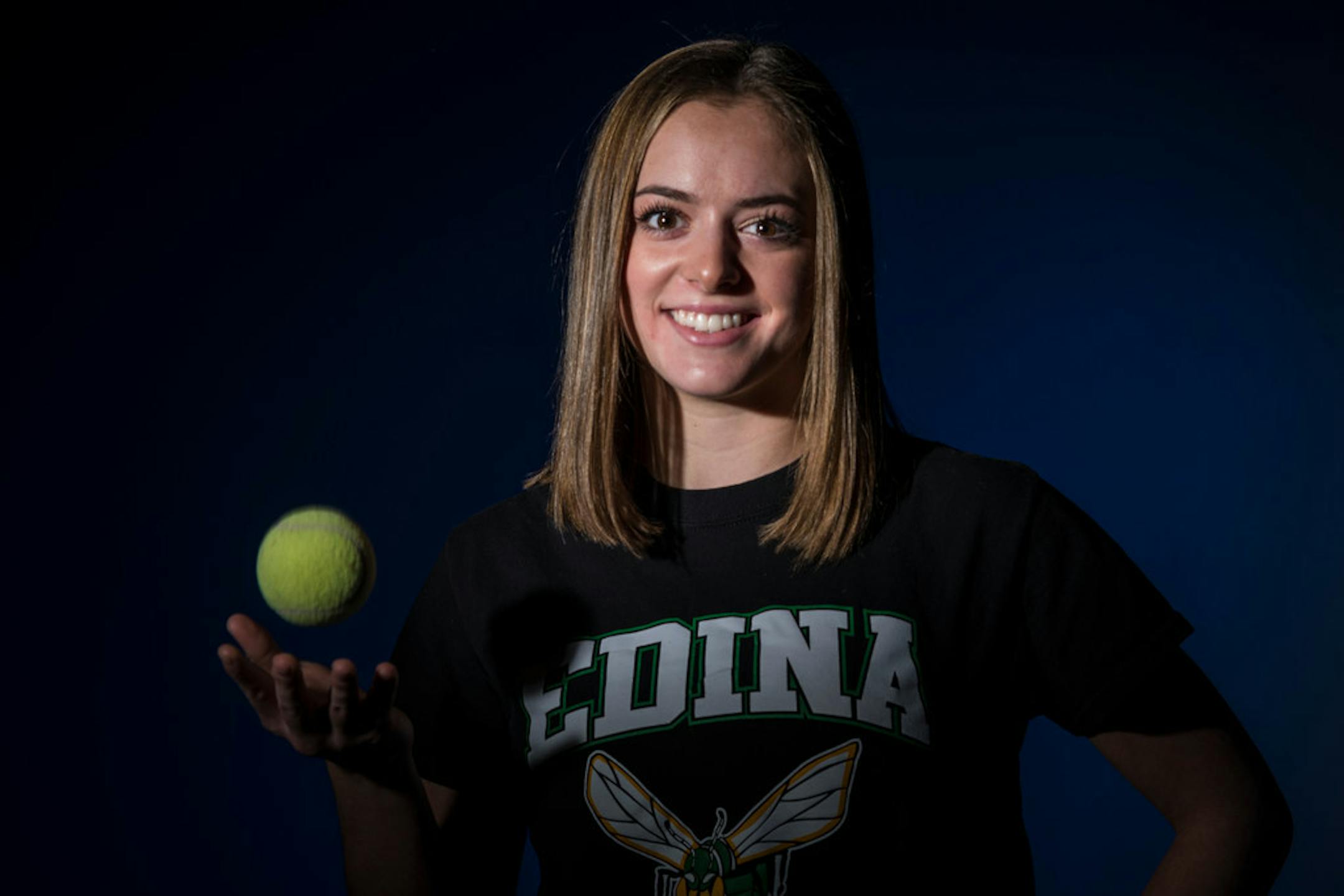 Edina's Nicole Copeland is the Star Tribune Metro Girls' Tennis Player of the Year. Photo: Richard Tsong-Taatariiï * rtsong-taatarii@startribune.com