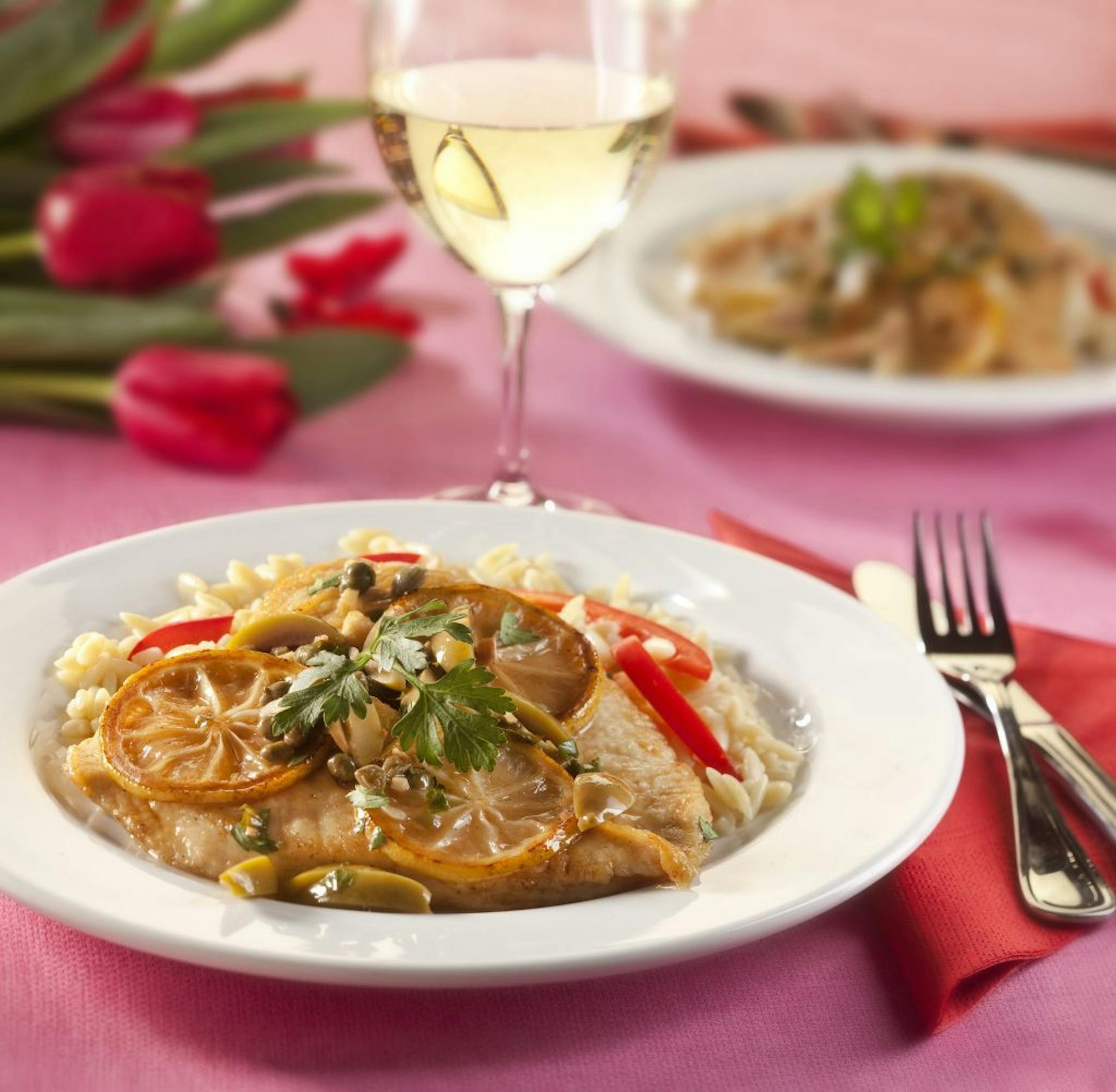 A three course meal can equate to one elegant romantic Valentine's Day dinner.