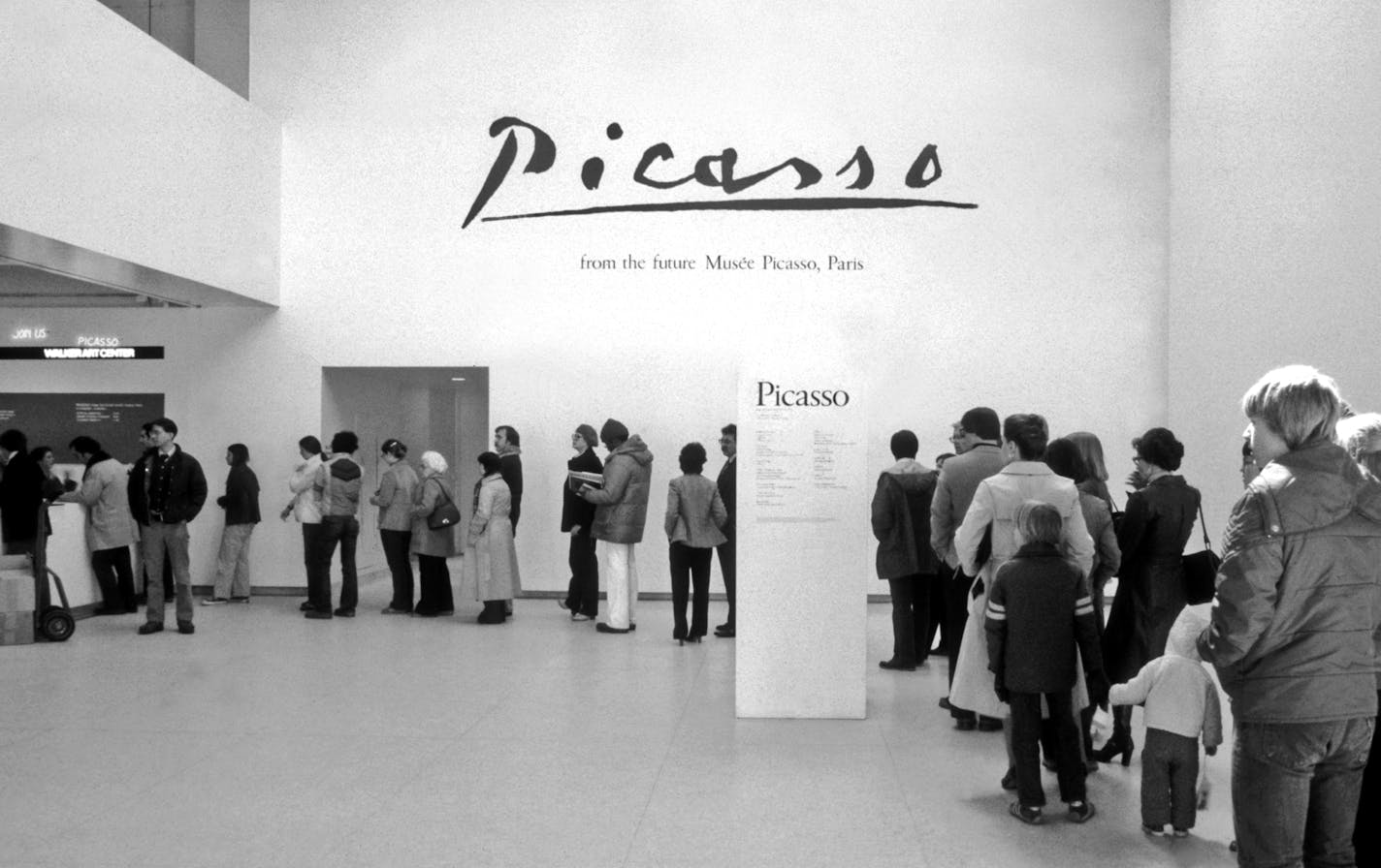 1980 Picasso exhibition line Picasso exhibition from 1980. Courtesy the Walker Art Center Archives.