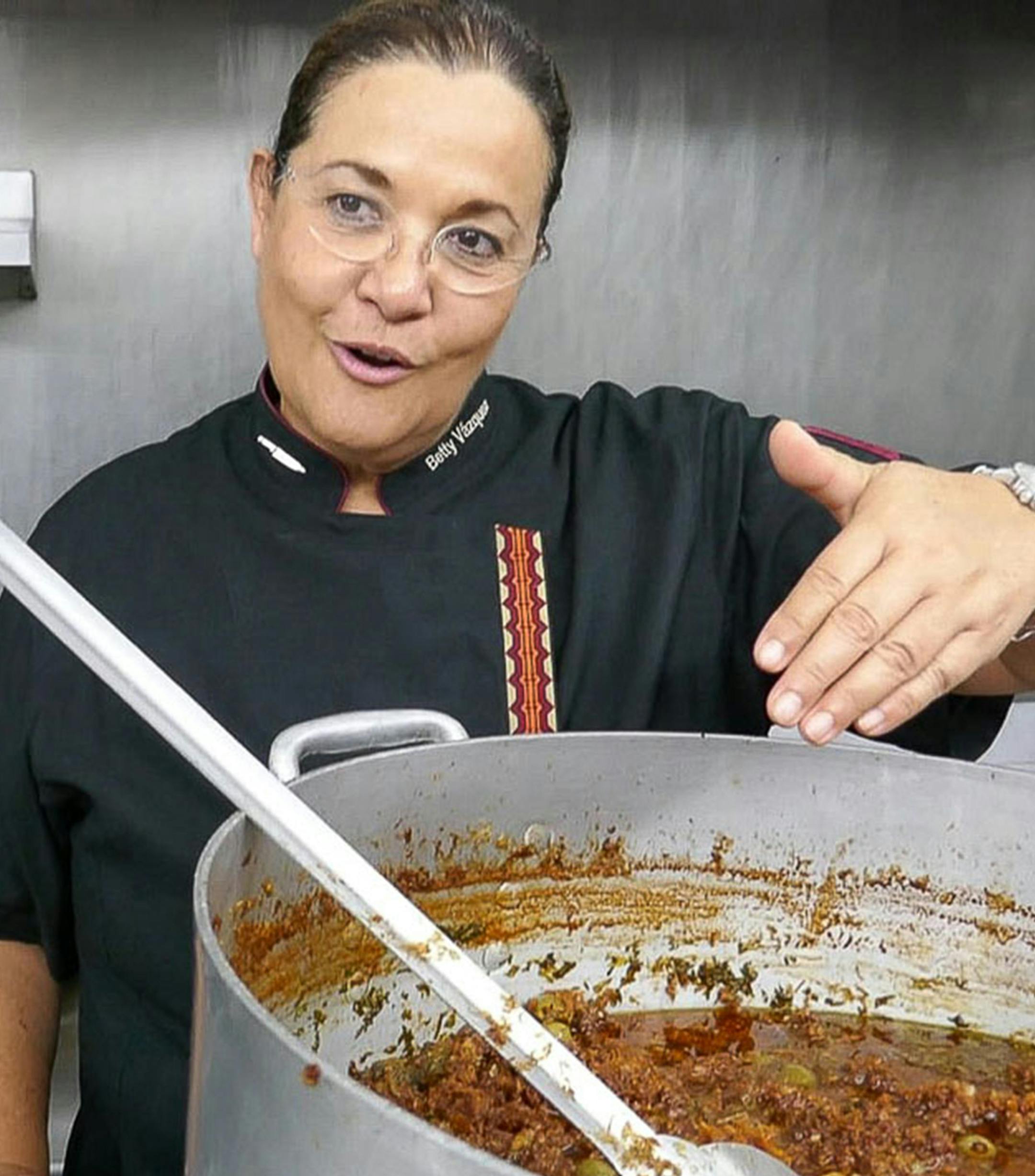 Chef Betty Vasquez prepares the traditional Basque dish “bacalao al pil pil.” (Steve Haggerty/TNS)