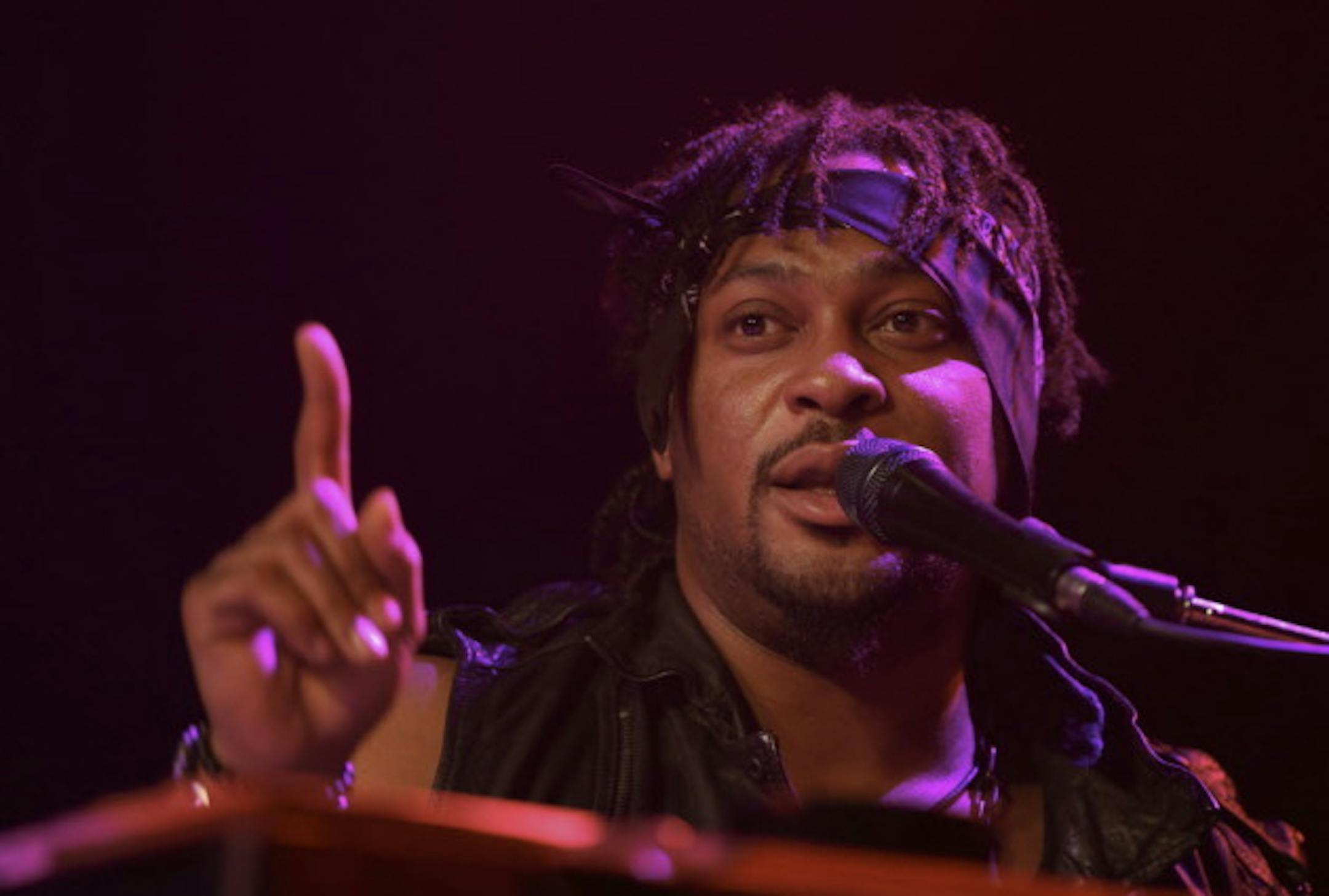 D'Angelo played a comeback concert with ?uestlove at First Avenue in June, but Tuesday's show was to feature a full band.. / Jeff Wheeler, Star Tribune