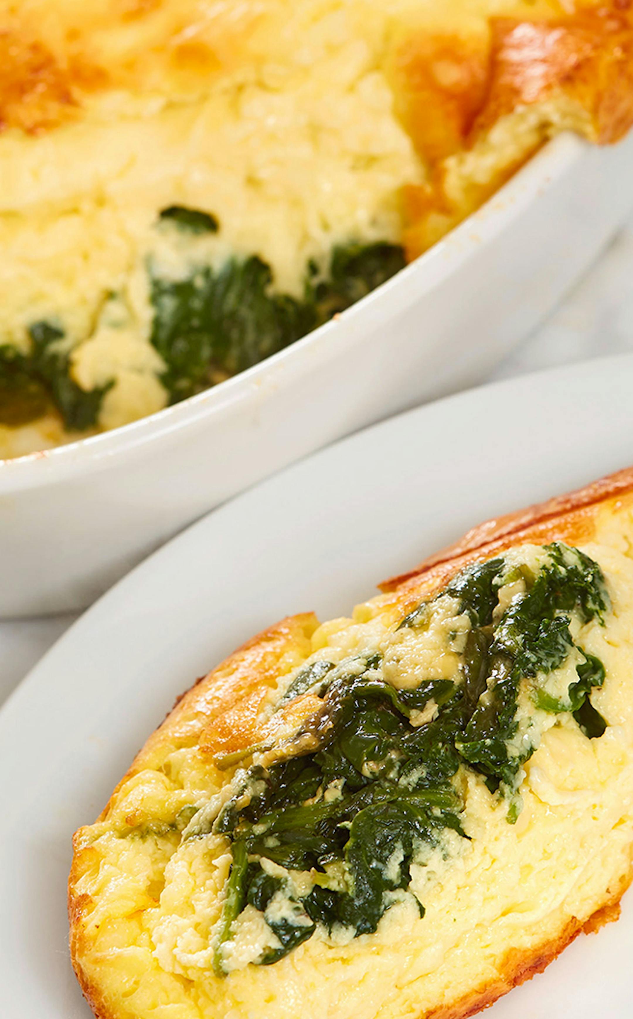 Cheese and spinach soufflé