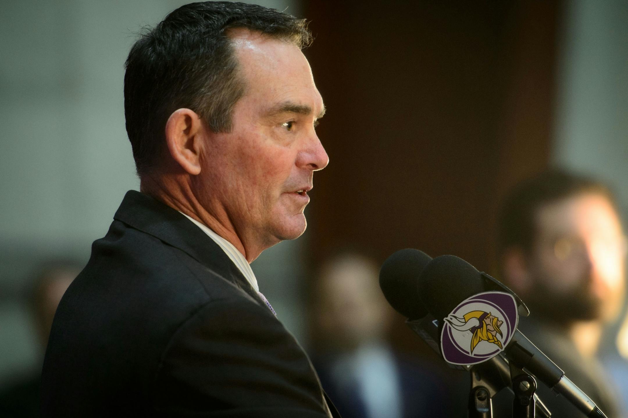 Minnesota Vikings today introduced new head coach Mike Zimmer at a news conference at Winter Park. Friday, January 17, 2014.