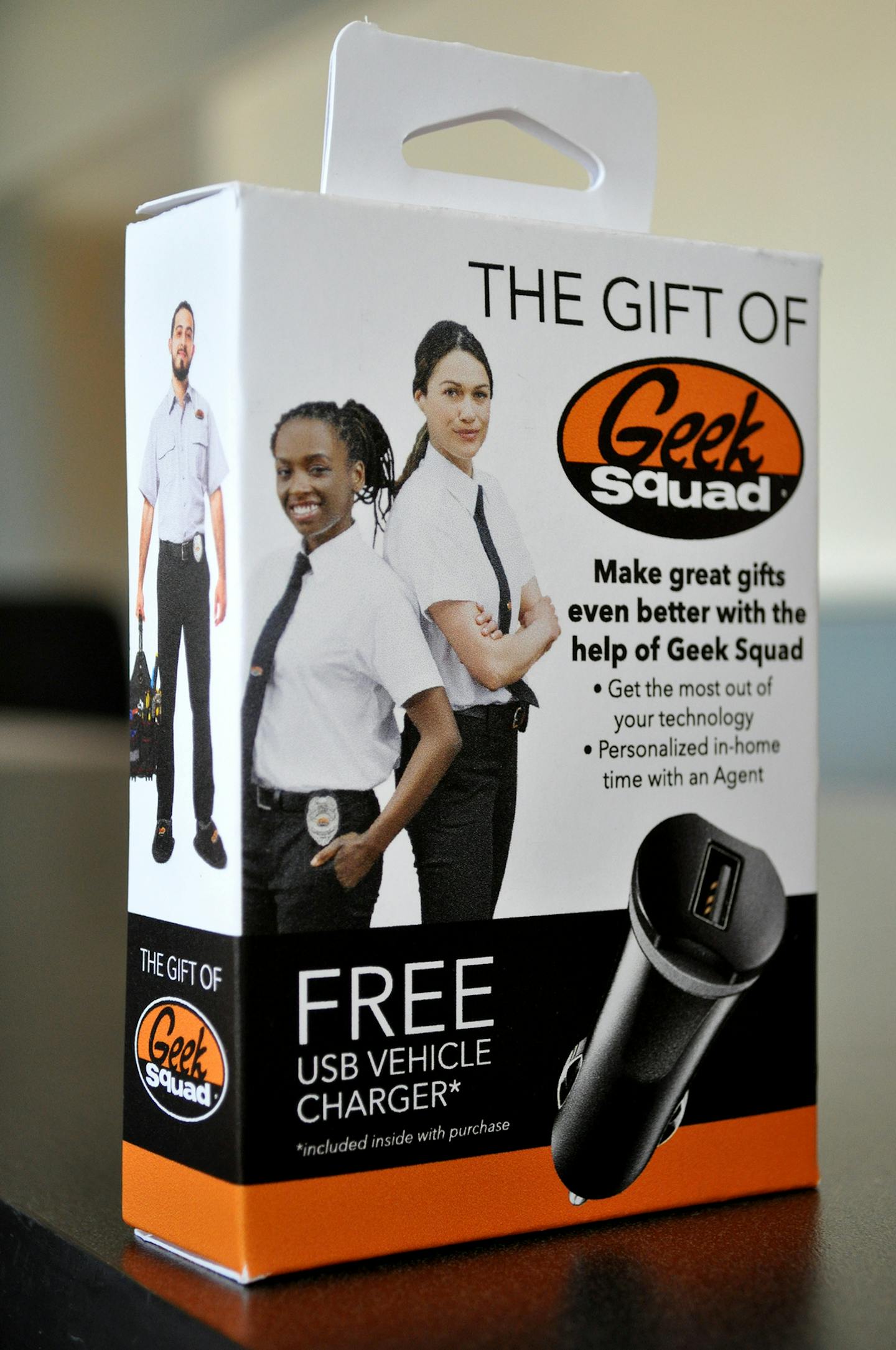 Cutline: Retailers such as Best Buy enhance the gift card experience with packaging for items such as a card good for a one-hour home visit from Geek Squad.