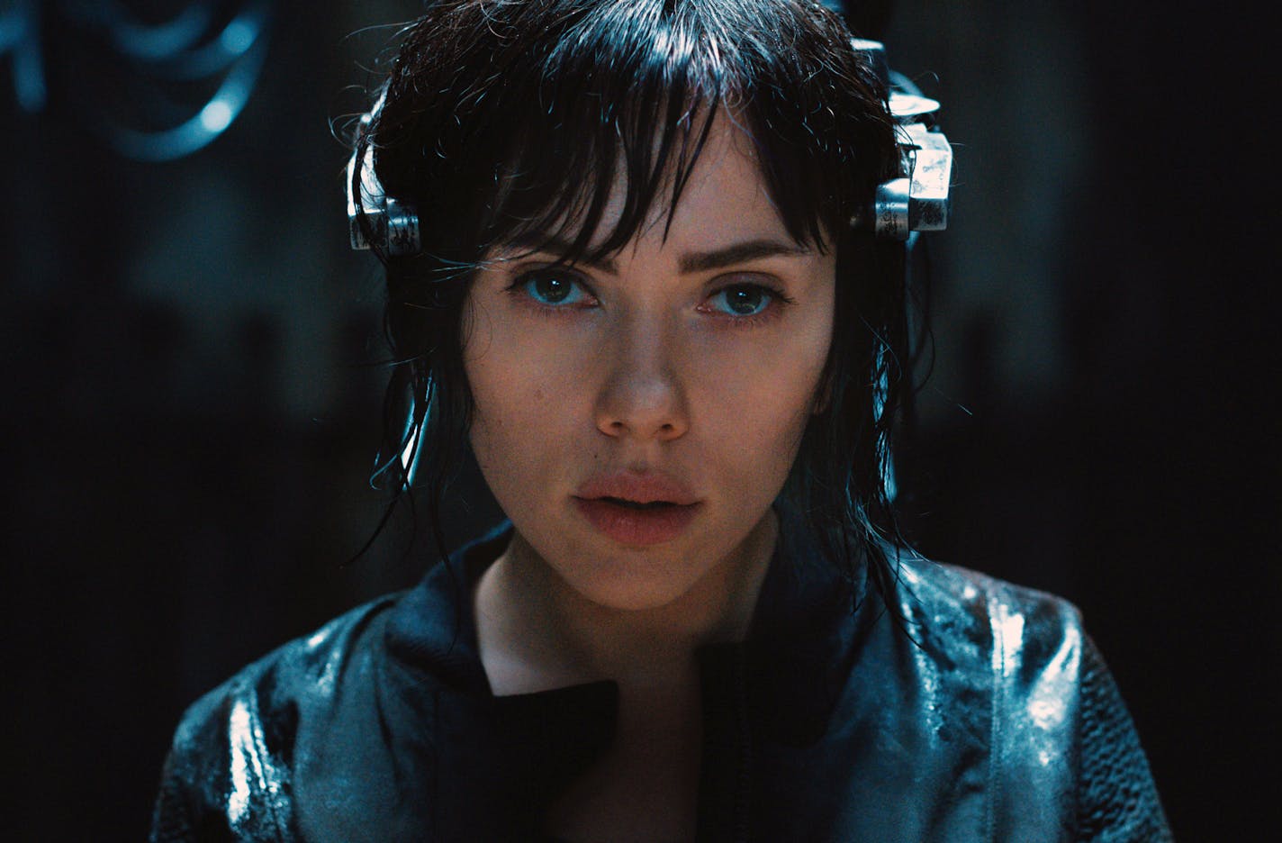 In this image released by Paramount Pictures, Scarlett Johansson appears in a scene from, "Ghost in the Shell." (Paramount Pictures and DreamWorks Pictures via AP)