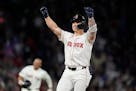 The Boston Red Sox's Tyler O’Neill, who is in his first season with Boston after six seasons with St. Louis, played in his 500th major league game o