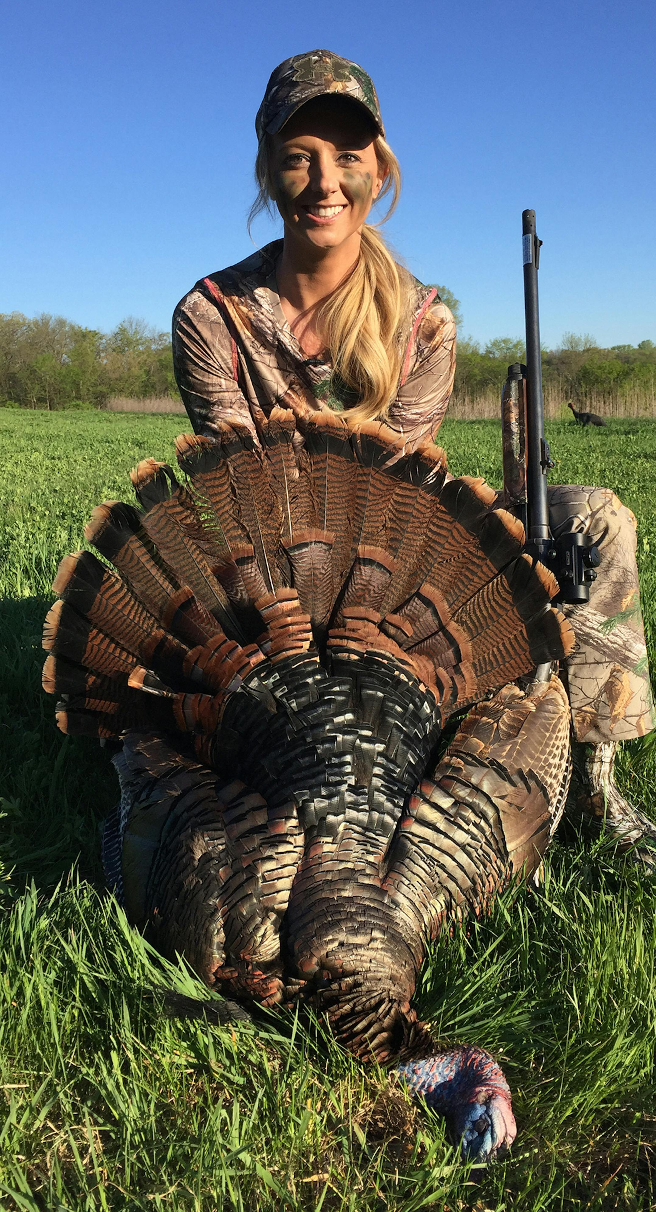 Lindsey Hayes with her first turkey.