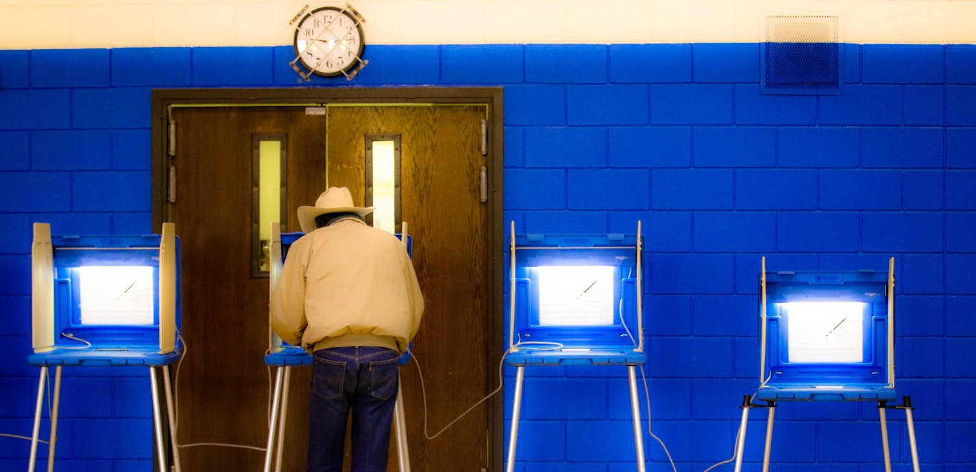 A steady stream of voters filed into the Folwell Community Center Tuesday, most seemed to be adjusting to the ranked choice voting with 35 mayoral candidates on the ballot. ] Minneapolis, MN 11/05/2013