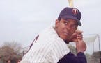 circa 1965: Portrait of Minnesota Twins outfielder Tony Oliva posing in a batting stance, wearing his uniform, 1960s. (Photo by Photo File/Getty Image