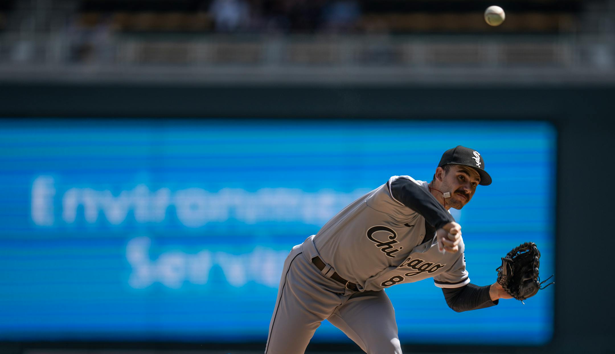 Chicago White Sox starting pitcher Dylan Cease pitches in the first inning Monday.