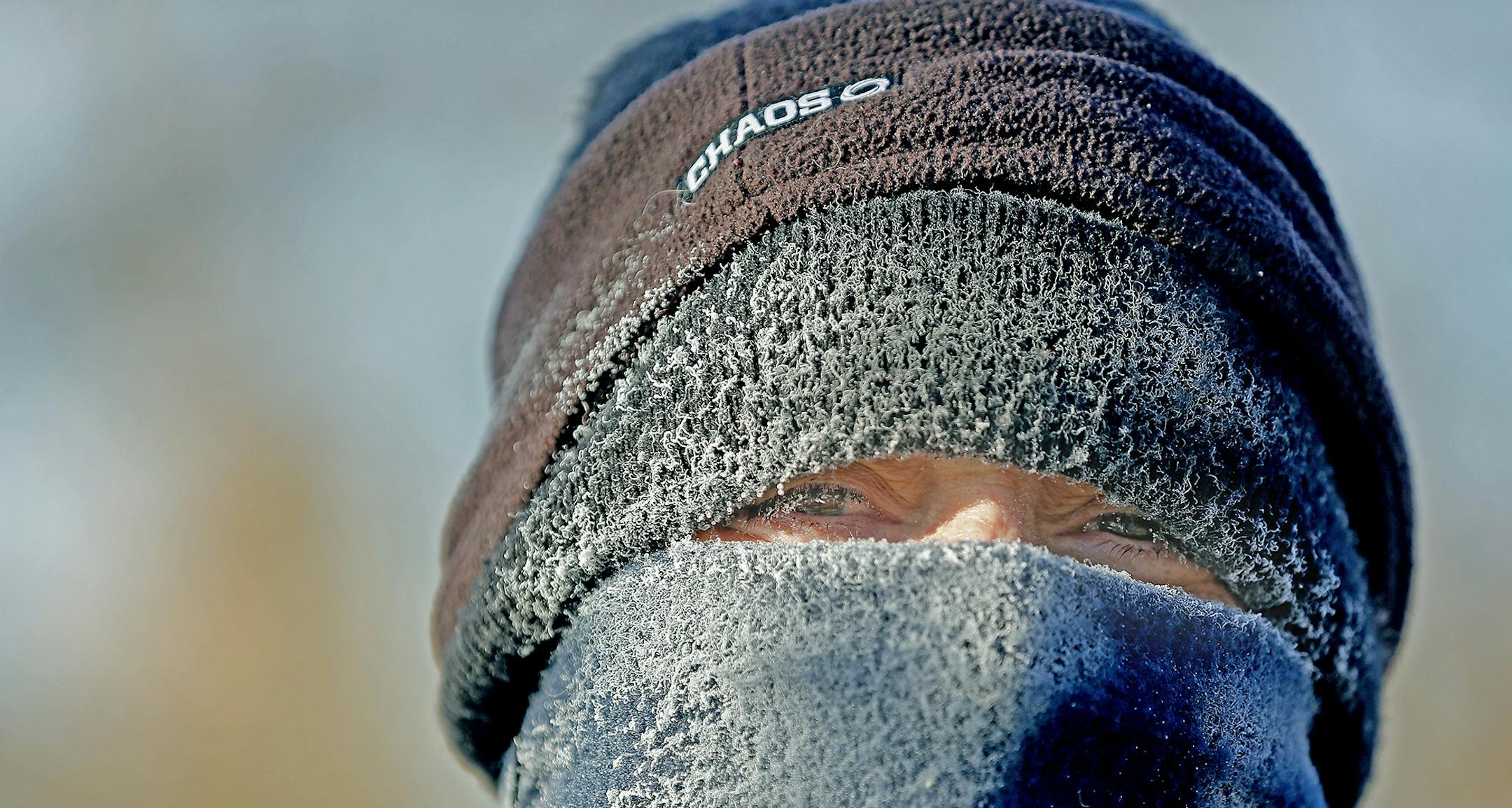 Carla Bates, who has made the 2.5-mile walk to work for more than 20 years, braved the frigid temps along the river near the University on Wednesday in Minneapolis.