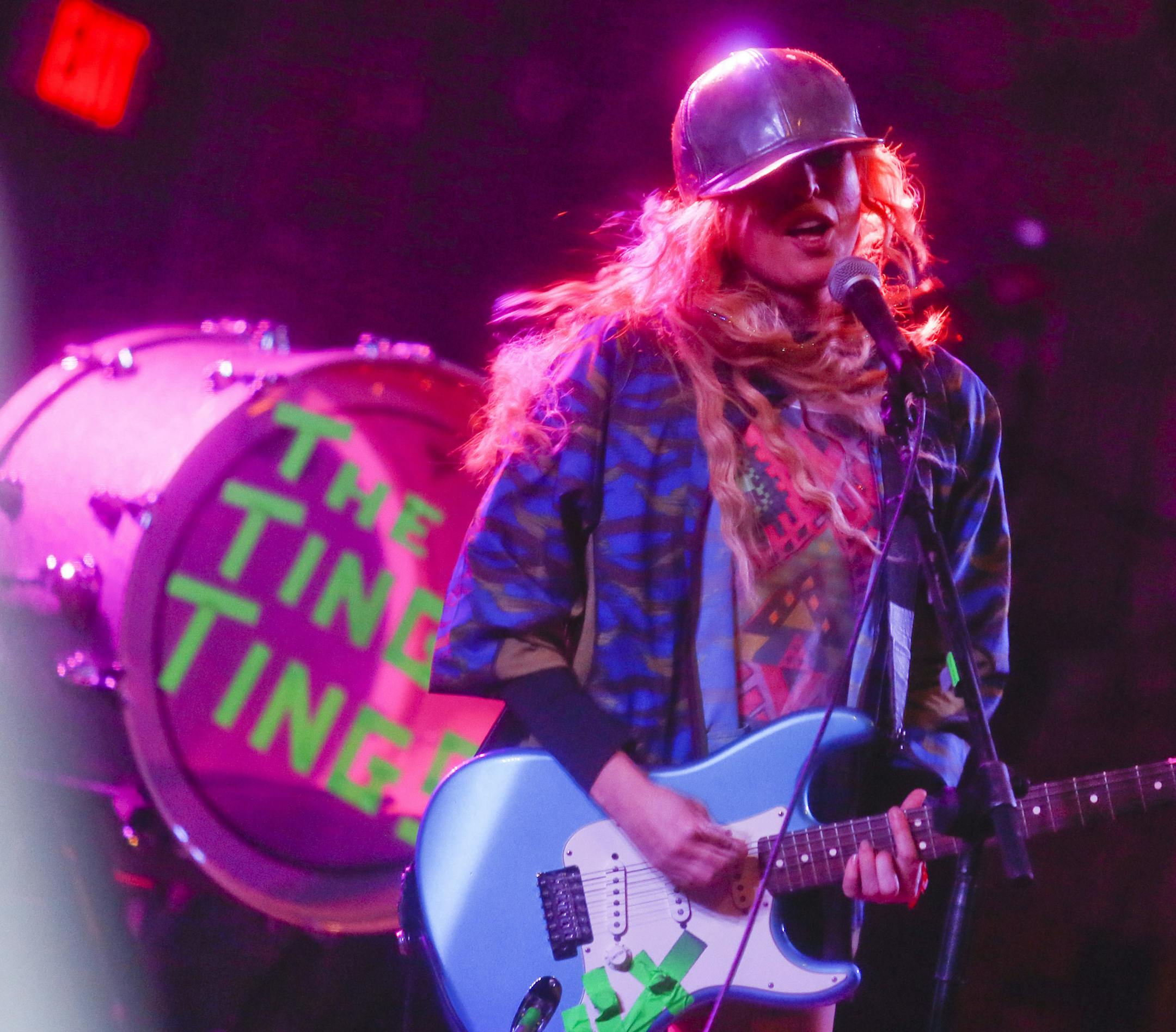 The Ting Tings' Katie White performs at Stubb's during the SXSW Music Festival on Friday, March 20, 2015 in Austin, Texas. (Photo by Jack Plunkett/Invision/AP)