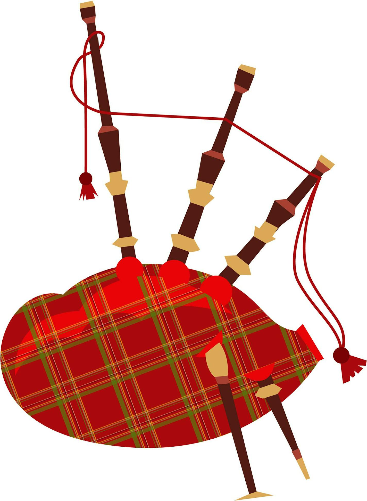 300 dpi Charles Bloom color illustration of bagpipes. The Kansas City Star 2007<p> bagpipes illustration 01000000, ACE, krtentertainment entertainment, krtworld world pipes musical instrument highland scottish plaid music, krteurope europe, scotland, u.k. uk united kingdom, XSC, 01011002, ENT, folk music, krtarts art, krtmusic music, 2007, krt2007, krt, mctillustration, kc contributed, kc contributor bloom coddington mct mct2007