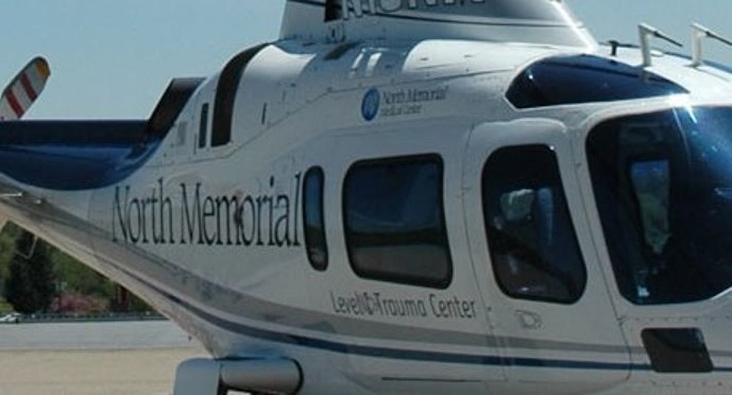 North Memorial operates eight Agusta 109 helicopters, one of which is shown in this file photo from the medical center.