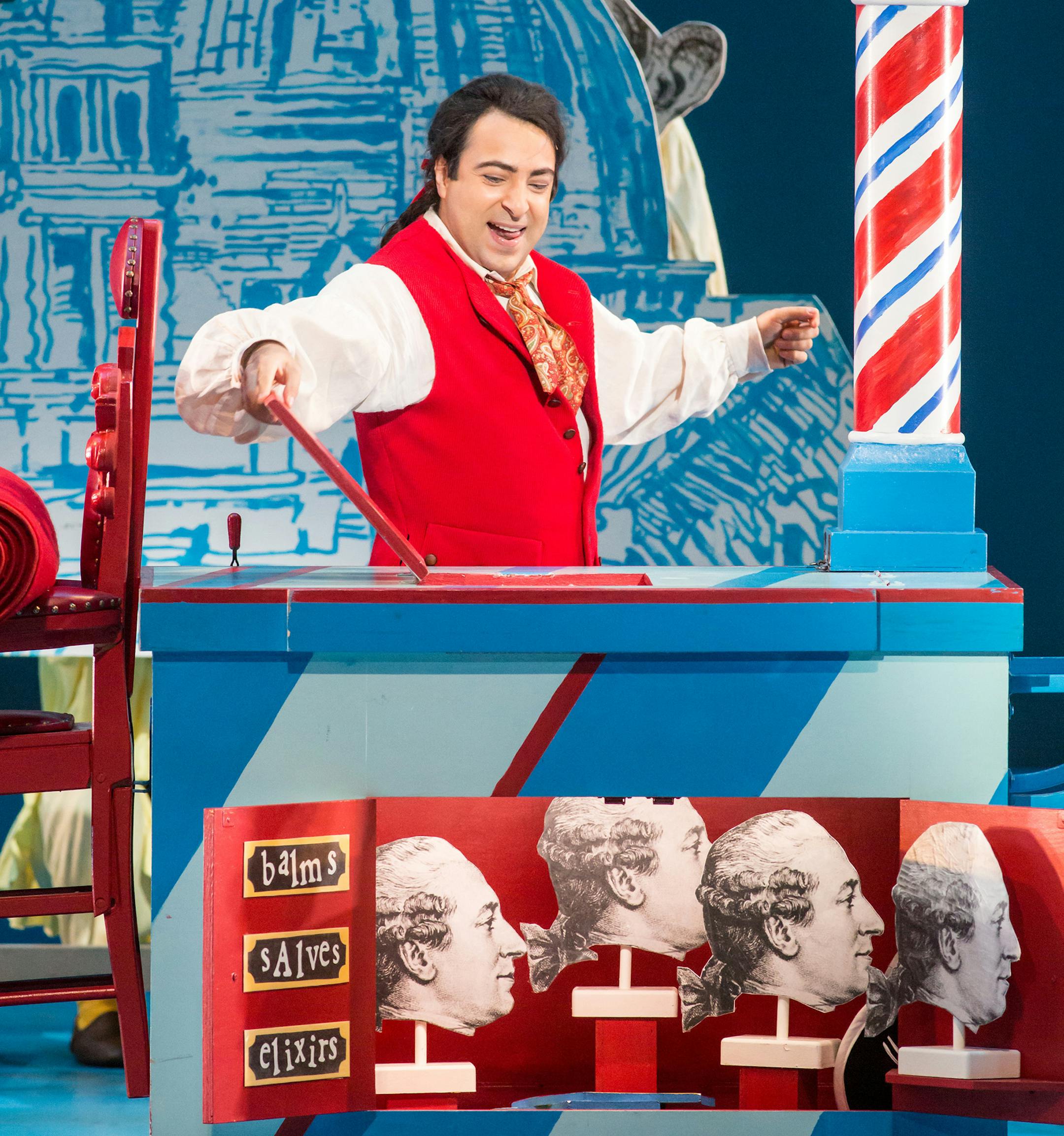 Credit: Dan Norman
Rodion Pagossov as Figaro in Minnesota Opera’s The Barber of Seville.