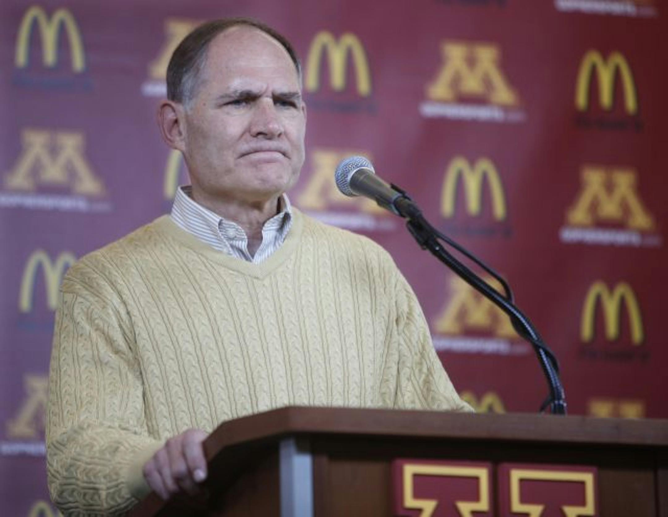Gophers athletic director Joel Maturi said the hiring of a new football coach will ultimately be his decision.