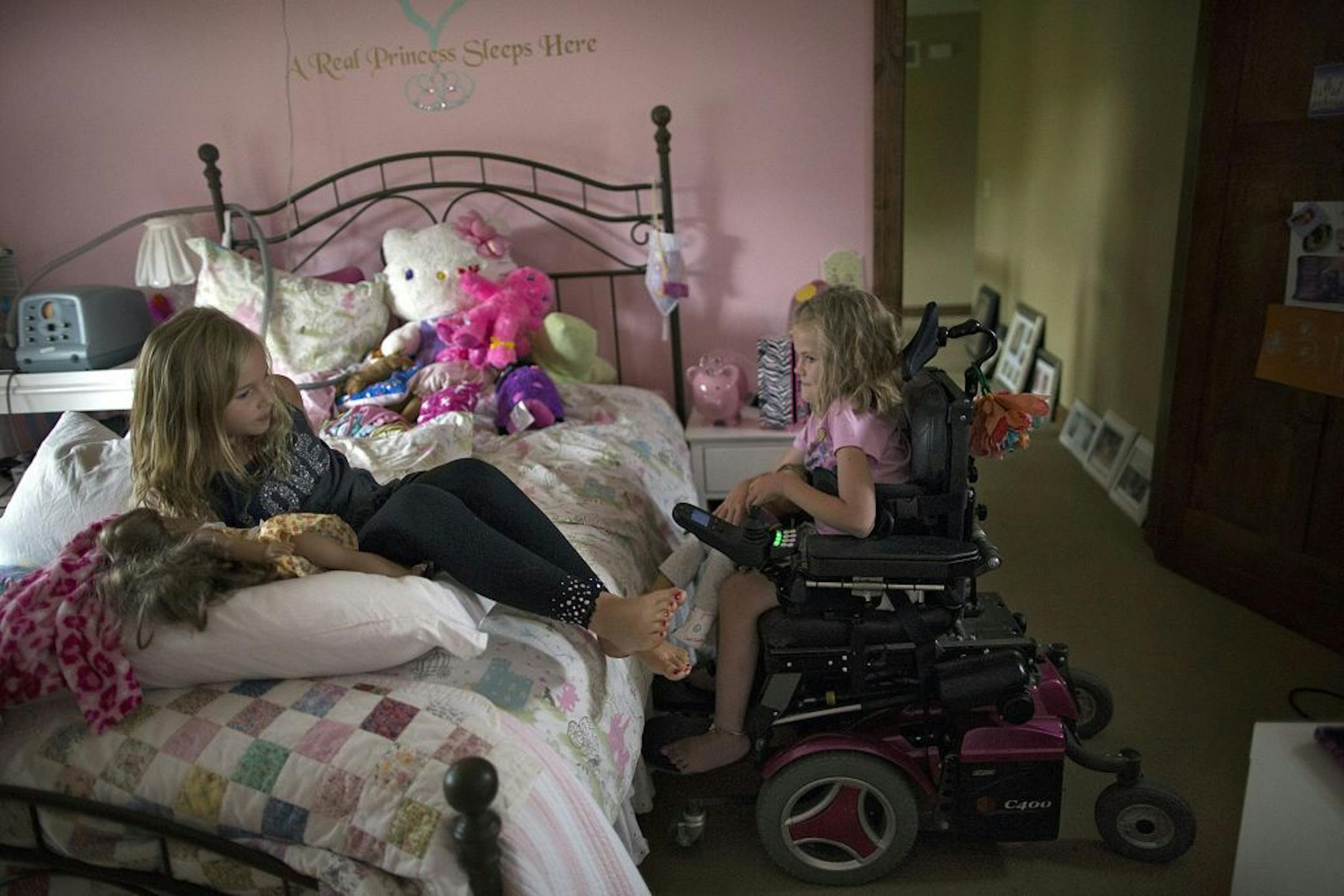 Ella, left, and Bella enjoyed an afternoon play date at Bella's home as the two talked and played with American Girl dolls.