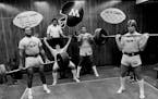 September 7, 1980: Gophers football players William Humphries, Ken Dallafior, Kent Penovlch and Ed Olson. Bob Rohde, the teamâ€™s weight-training