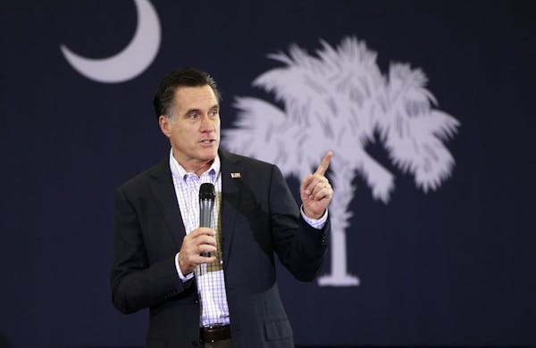 Republican presidential candidate, former Massachusetts Gov. Mitt Romney, campaigns at the University of South Carolina Aiken, in Aiken, S.C., Friday,