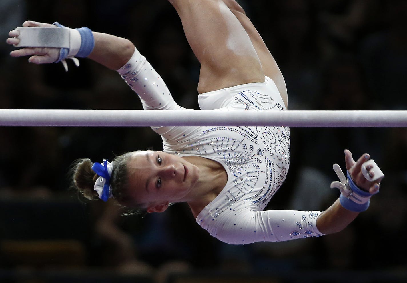 Grace McCallum, shown here competing in last year's U.S. Gymanstics Championships, is looking to build off her recent success at that event this week in Kansas City, Mo.