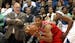 Timberwolves' head coach Rick Adelman looked on late in the game as Minnesota's Dante Cunningham tried to foul Portland's C.J. McCollum.