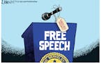 Editorial cartoon: Lisa Benson on free speech at Berkeley