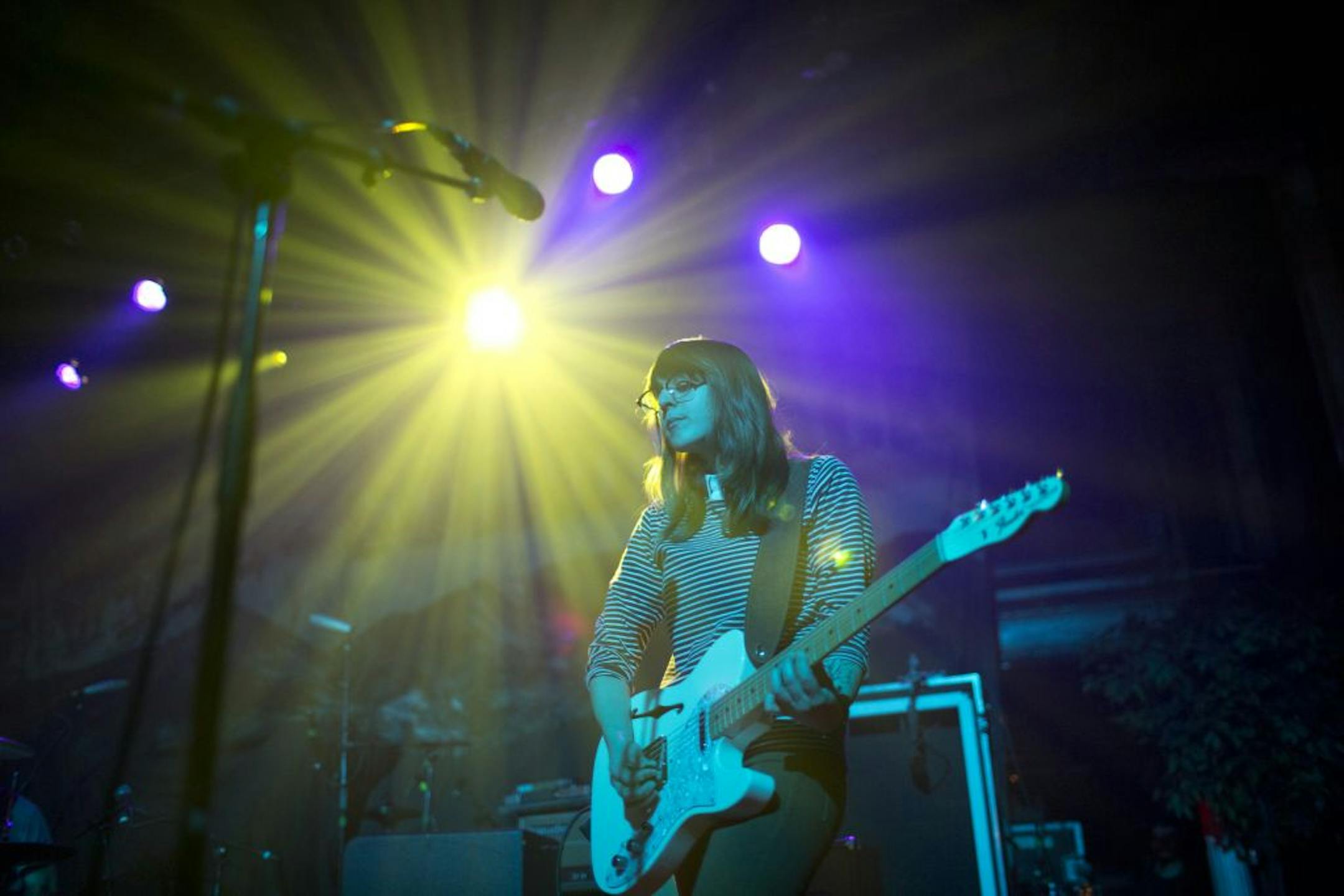 After a full year of touring, Jess Abbott and her band Now, Now looked comfortable in the spotlight before a sold-out crowd Sunday night at the Varsity Theater.