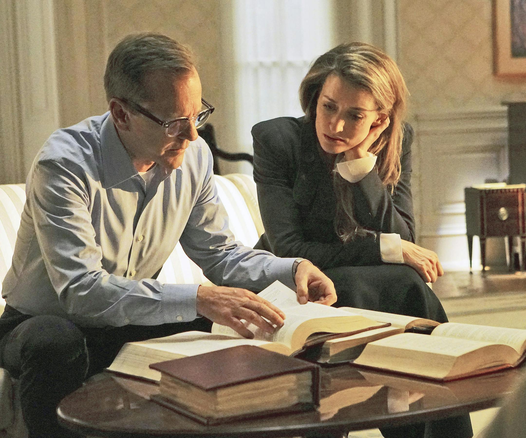 Kiefer Sutherland stars as Tom Kirkman, a lower-level cabinet member who is suddenly appointed President of the United States after a catastrophic attack on the U.S. Capitol during the State of the Union. Natascha McElhone plays the First Lady on the ABC series "Designated Survivor," premiering Sept. 21. (Ian Watson/ABC)